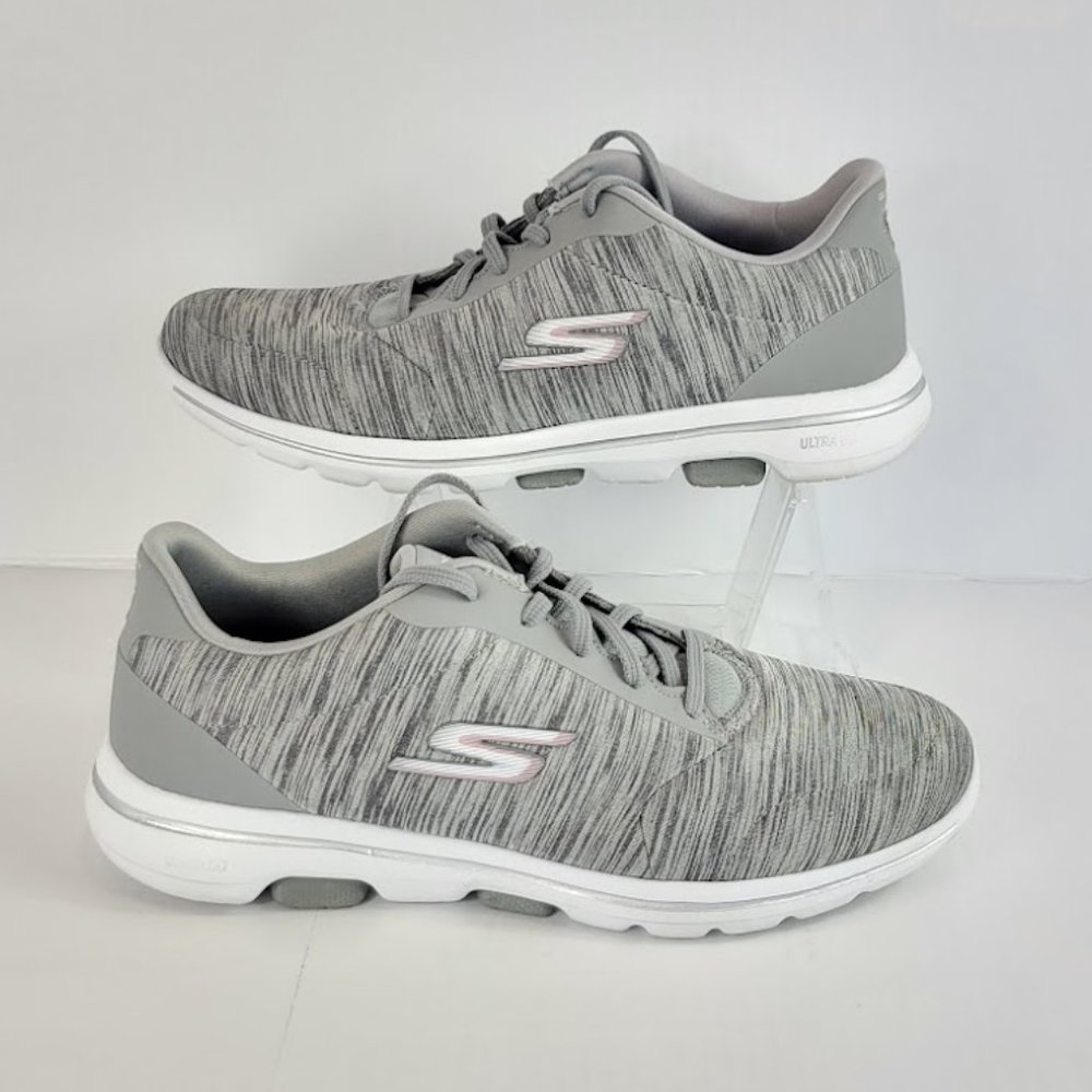 SKECHERS Go Walk 5-True Sneaker grey Sz 10 - Picture 3 of 9